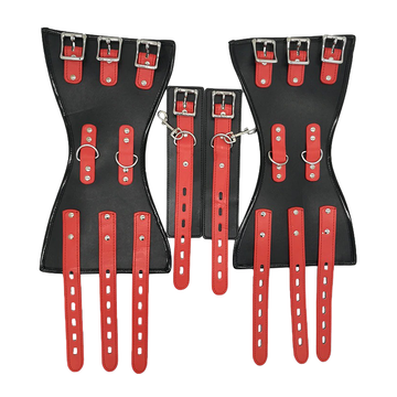 Bondage Corset with Handcuffs / BDSM PU Leather Restraints for Erotic Games - EVE's SECRETS